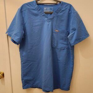FIGS ScrubsTop and Pants Joggers Multiple Pockets Size S Blue Mens Uniform